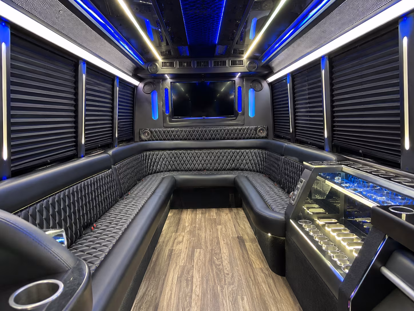 18 Passenger Party Bus Inside