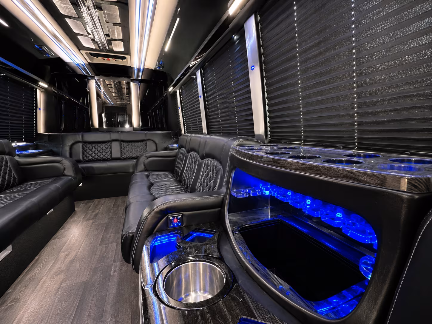 Thornton Prom & Homecoming Transportation party bus exterior