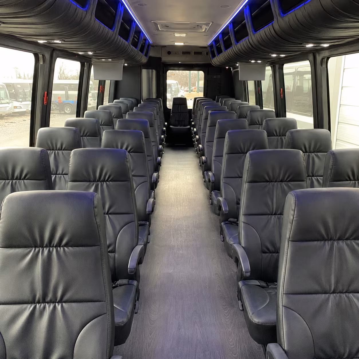 Thornton School Event Transportation party bus exterior