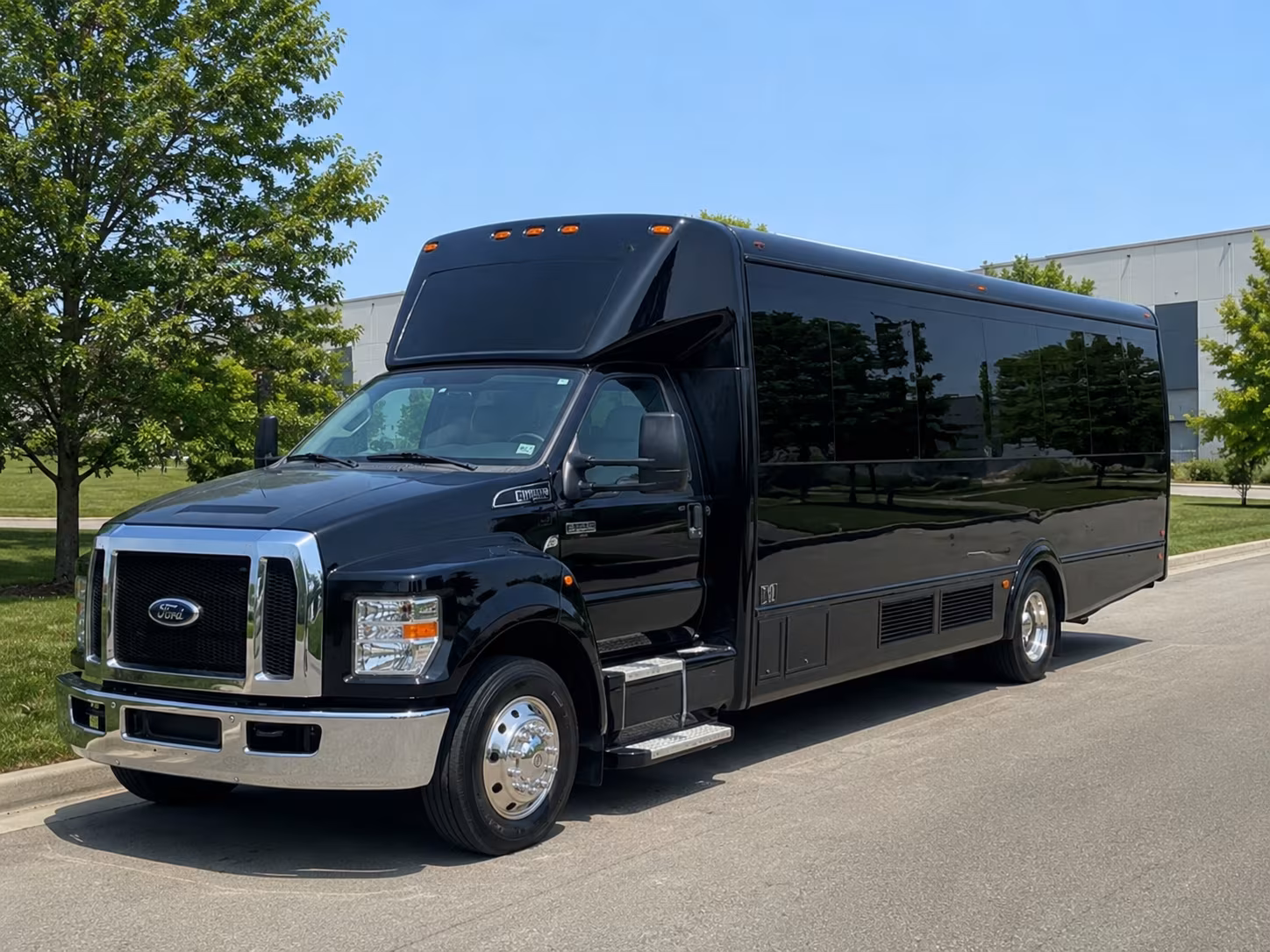 Thornton Sporting Event Transportation party bus exterior