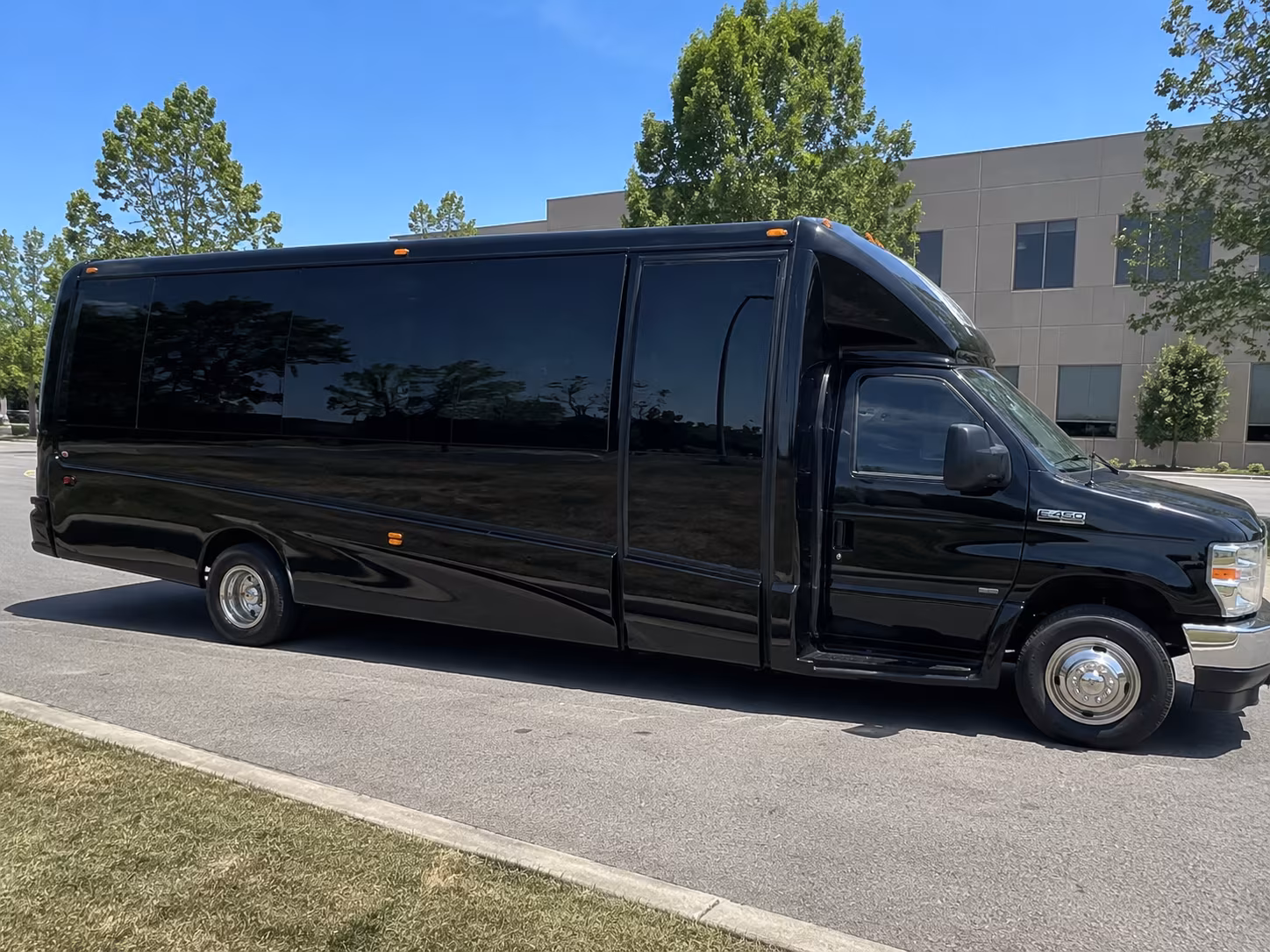 Thornton Wedding Transportation party bus exterior