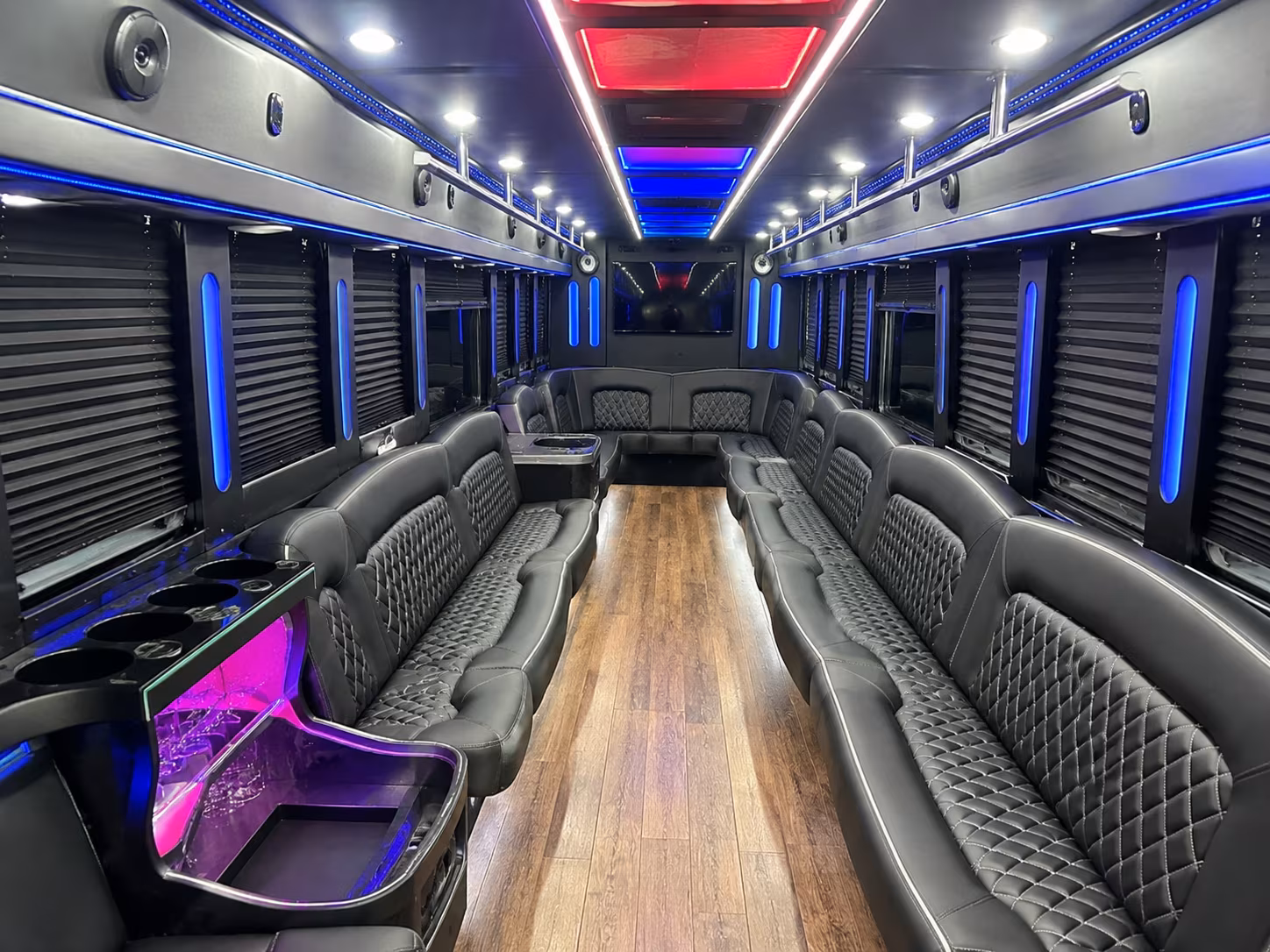 Thornton Wedding Transportation party bus exterior