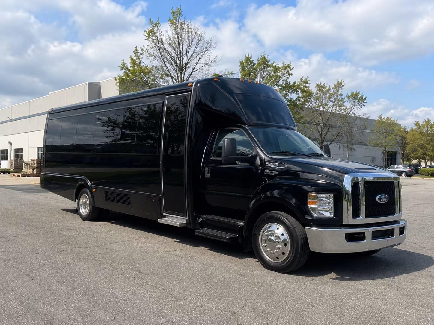 Thornton Wedding Transportation party bus exterior
