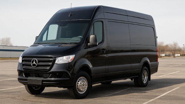 Exterior of Thornton Party Bus Company's 14 Passenger Sprinter Limousine in Aurora