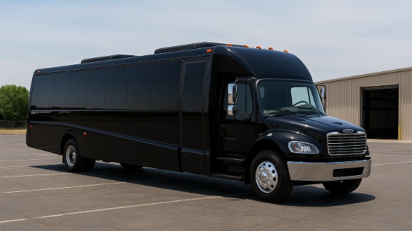 Exterior of Thornton Party Bus Company's 20 Passenger Party Bus in Centennial