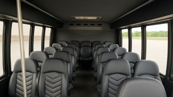Interior of Thornton Party Bus Company's 25 Passenger Mini Bus in Thornton
