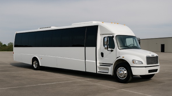 Exterior of Thornton Party Bus Company's 25 Passenger Party Bus in Aurora