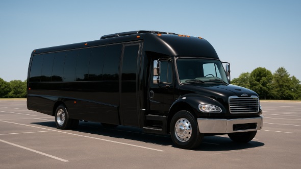 Exterior of Thornton Party Bus Company's 28 Passenger Party Bus in Arvada