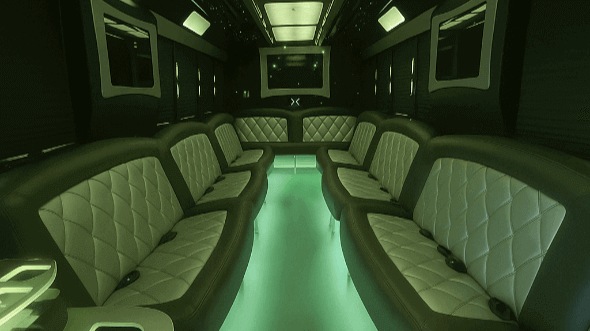 28 passenger party bus interior