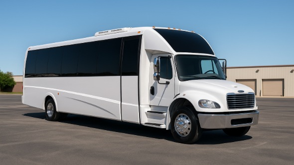 Exterior of Thornton Party Bus Company's 28 Passenger Party Bus in Lakewood