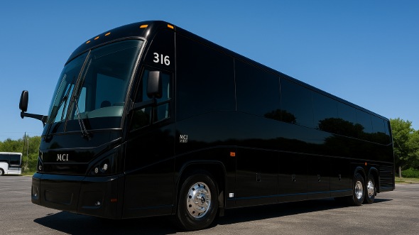 Exterior of Thornton Party Bus Company's 40 Passenger Charter Bus in Thornton