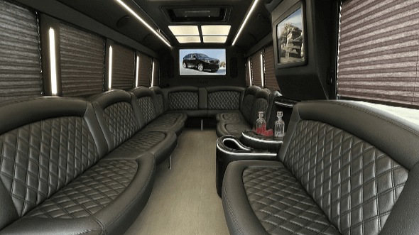 Interior of Thornton Party Bus Company's 40 Passenger Party Bus in Westminster