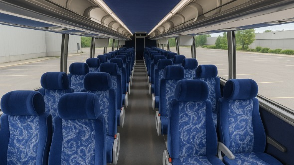 Interior of Thornton Party Bus Company's 47 Passenger Charter Bus in Thornton