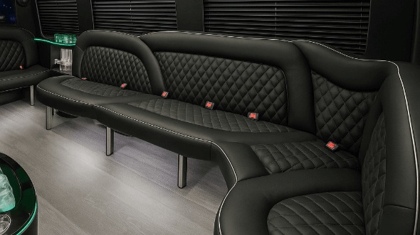 thornton 15 passenger party bus inside