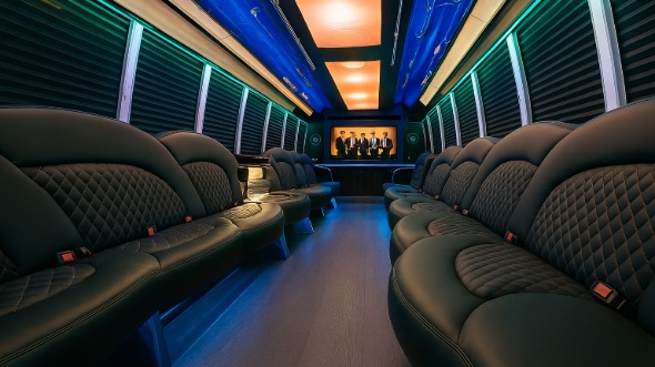 thornton 20 passenger party bus interior