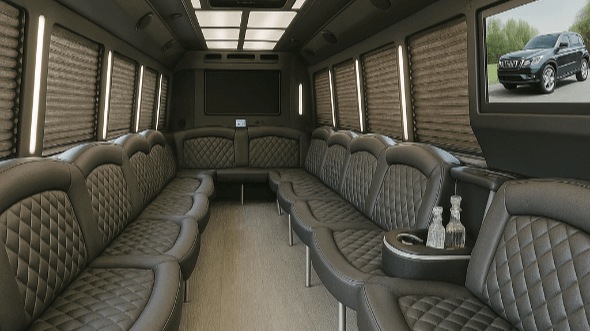 thornton 40 passenger party bus interior